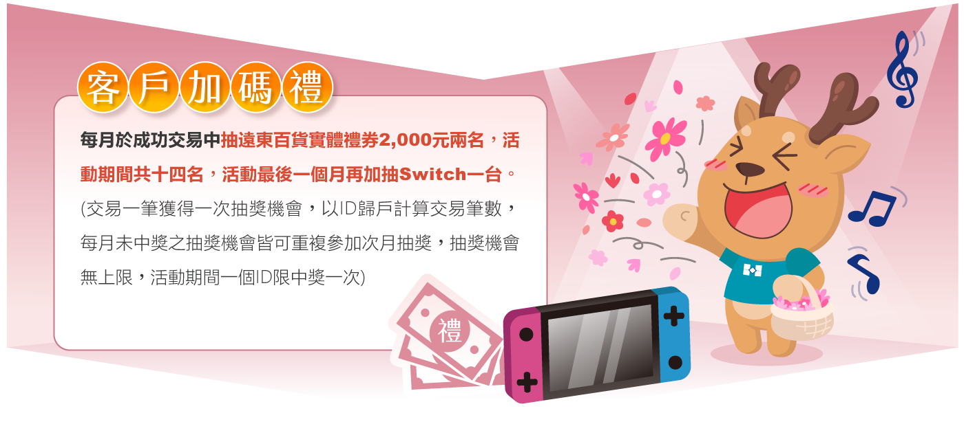 客戶加碼禮